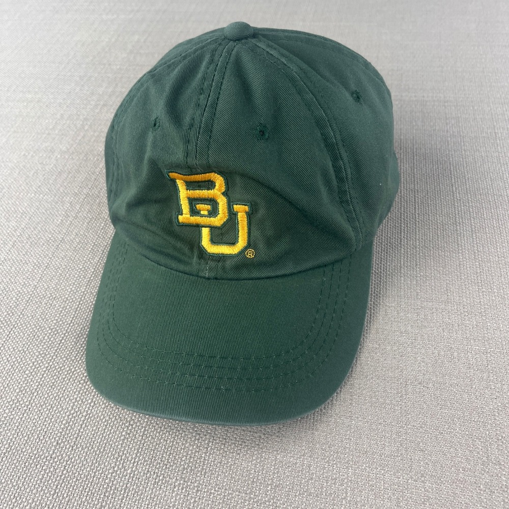 Signatures Baylor University Hat Mens OSFM Green BU Logo Adjustable Dad Cap